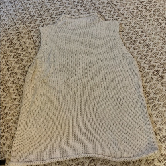 Vintage LL Bean Silk and Cotton Mock-neck Sweater Tank - Picture 3 of 5